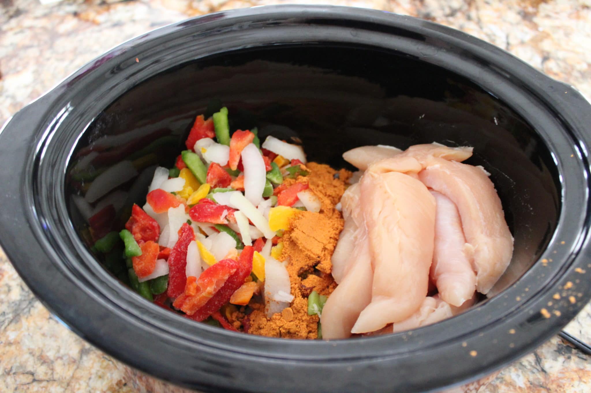 Easy Slow Cooker Chicken Fajitas Great for Freezer Meal Prep