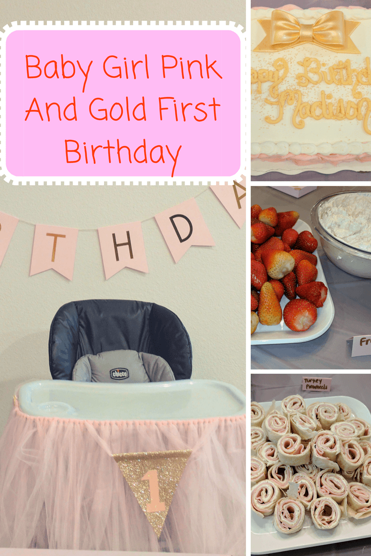 Baby Girl Pink and Gold First Birthday