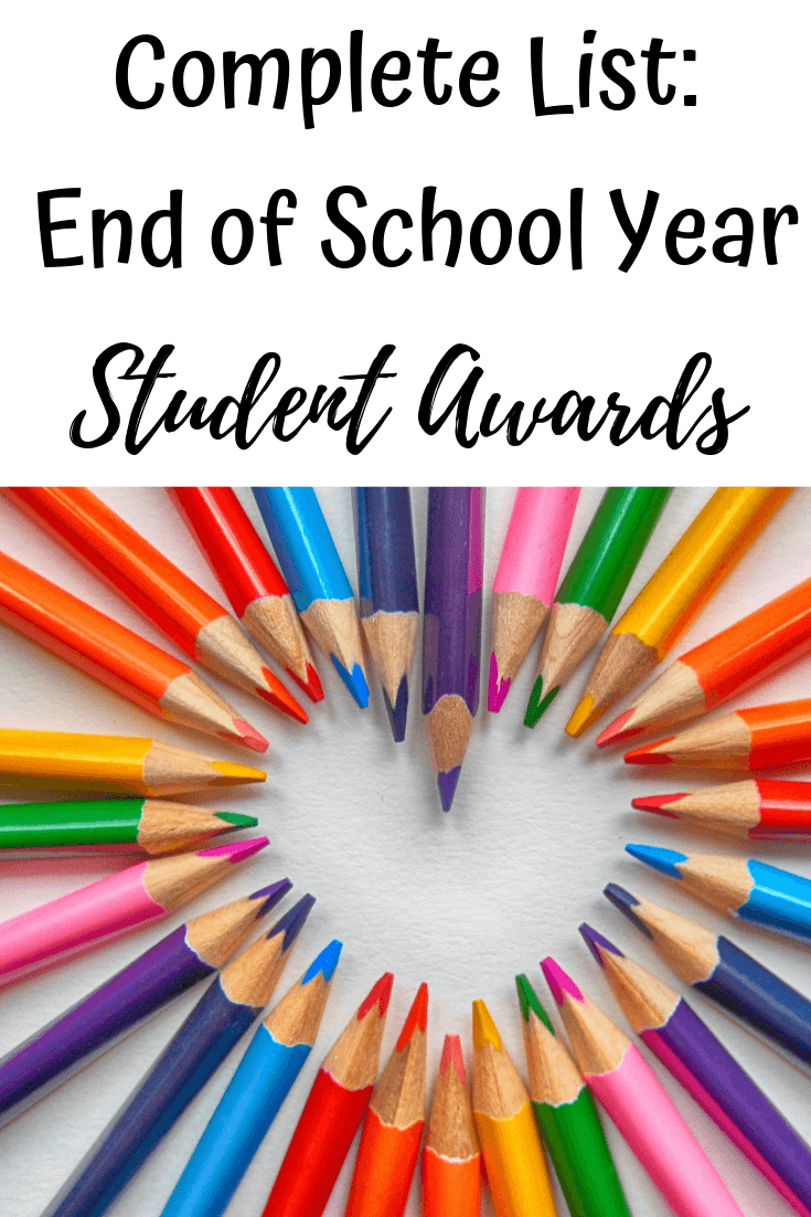 end of year awards list for students