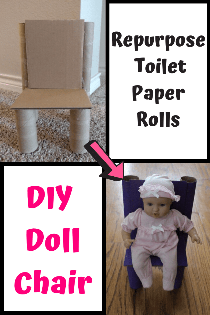 repurpose toilet paper rolls to diy doll chair