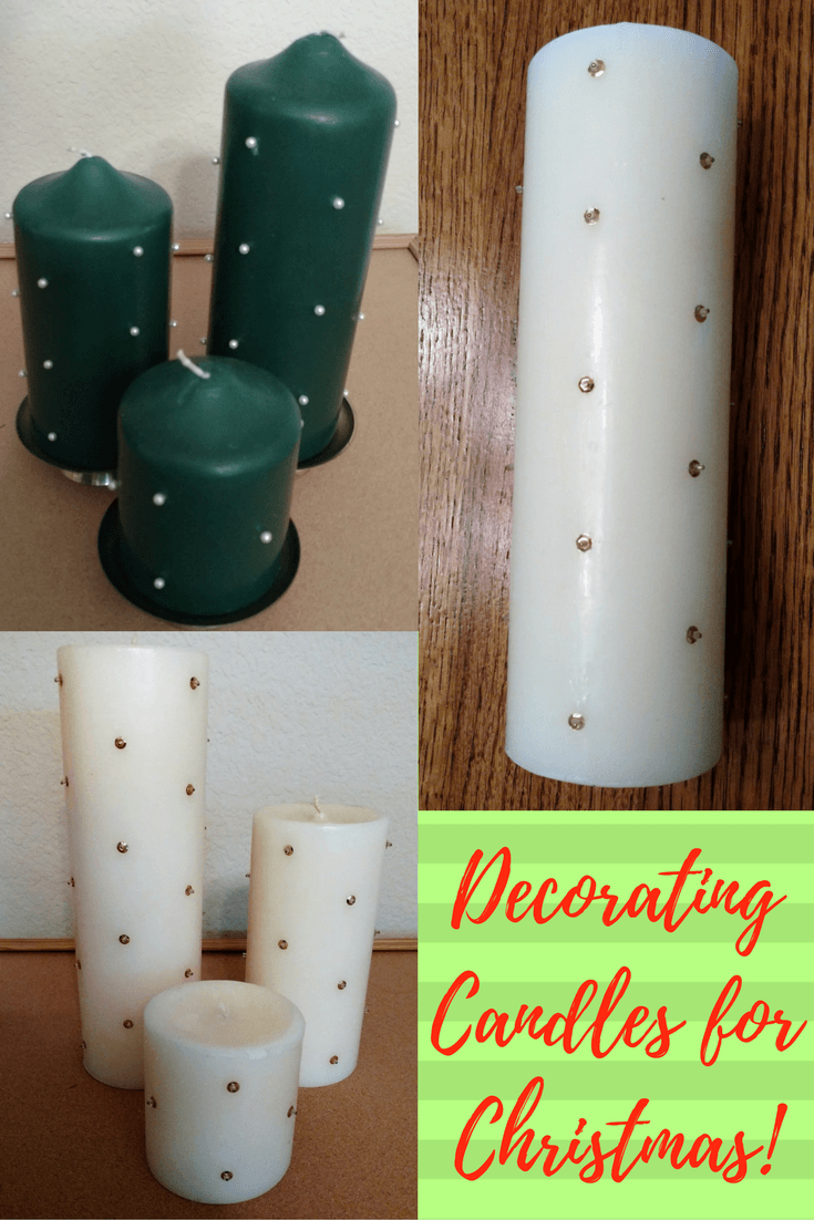 DIY Christmas Candles Craft with Kids: Decorating Candles With Pins