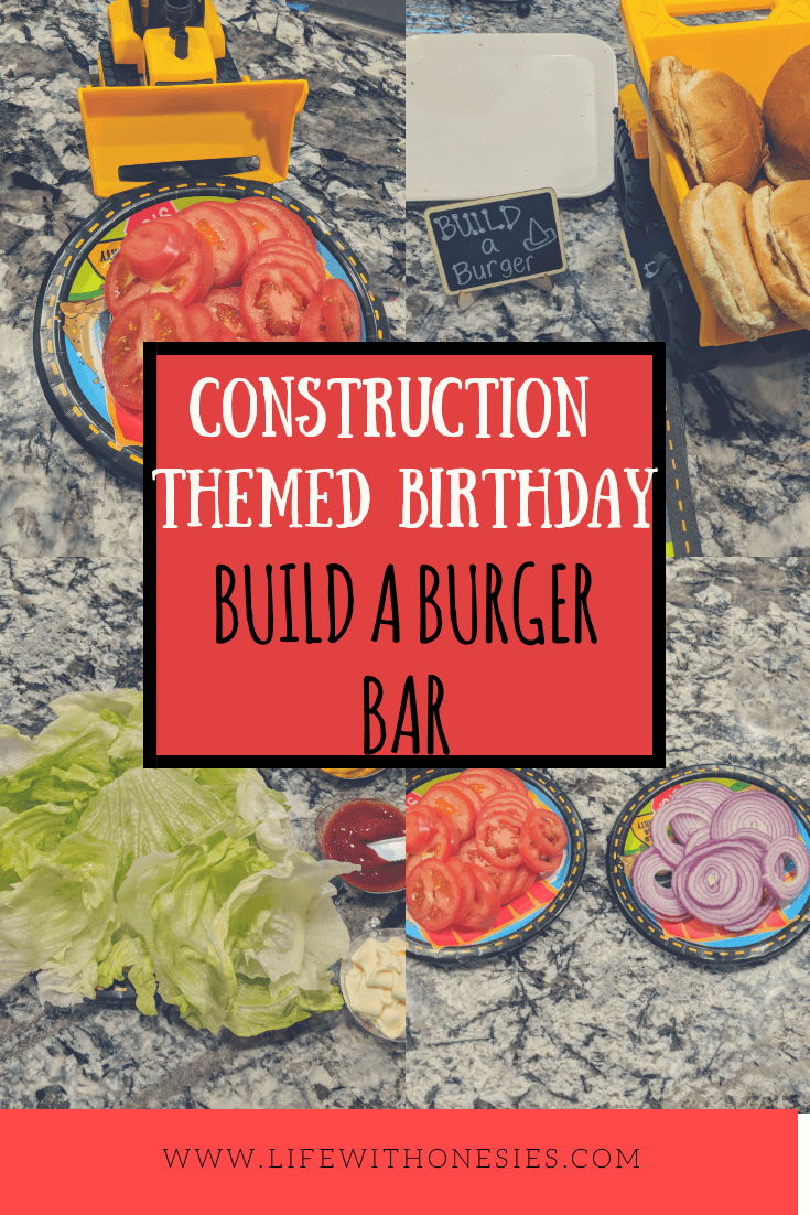Boy’s Construction Truck Birthday Party: Build Your Own Burger