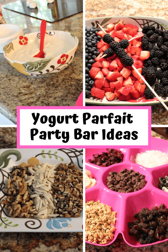 Yogurt Parfait Party Bar Ideas for toppings
