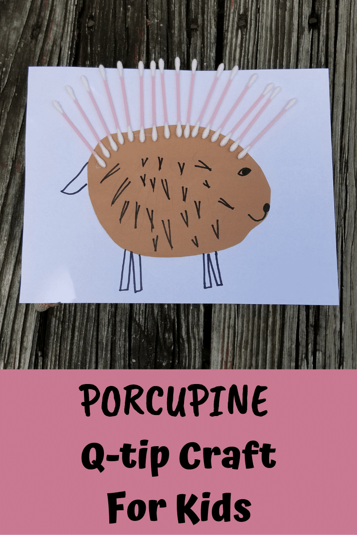 Porcupine Arts and Crafts for Preschoolers Using Q-tips