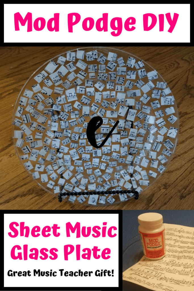 Sheet Music Plate Great Music Teacher Gift!
