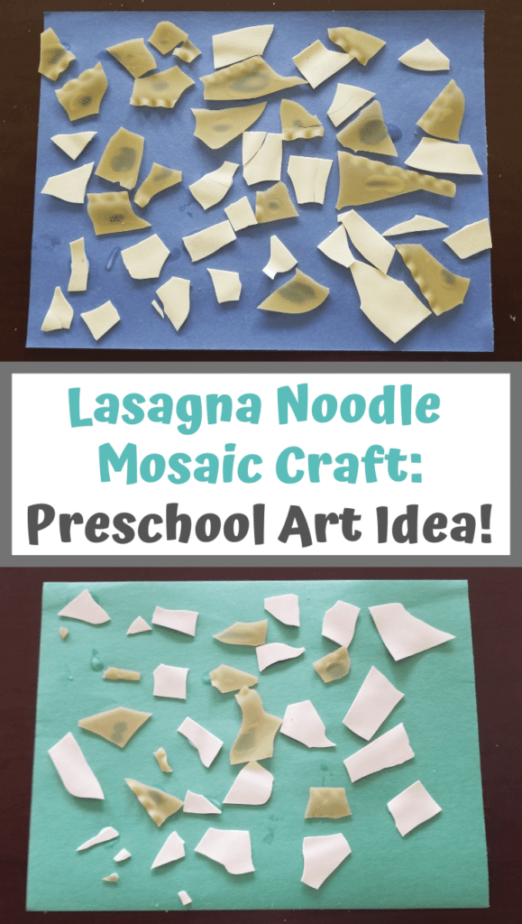 Kid's Lasagna Noodle Mosaic Art
