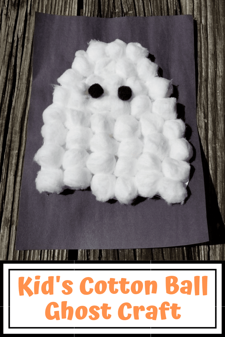 Halloween Ghost Craft for Toddlers – Easy Cotton Ball Ghost