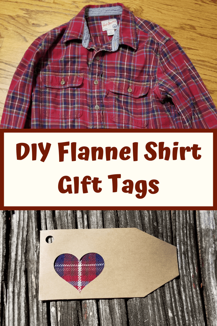 DIY Gift Tags for Christmas – Flannel Shirt Repurpose