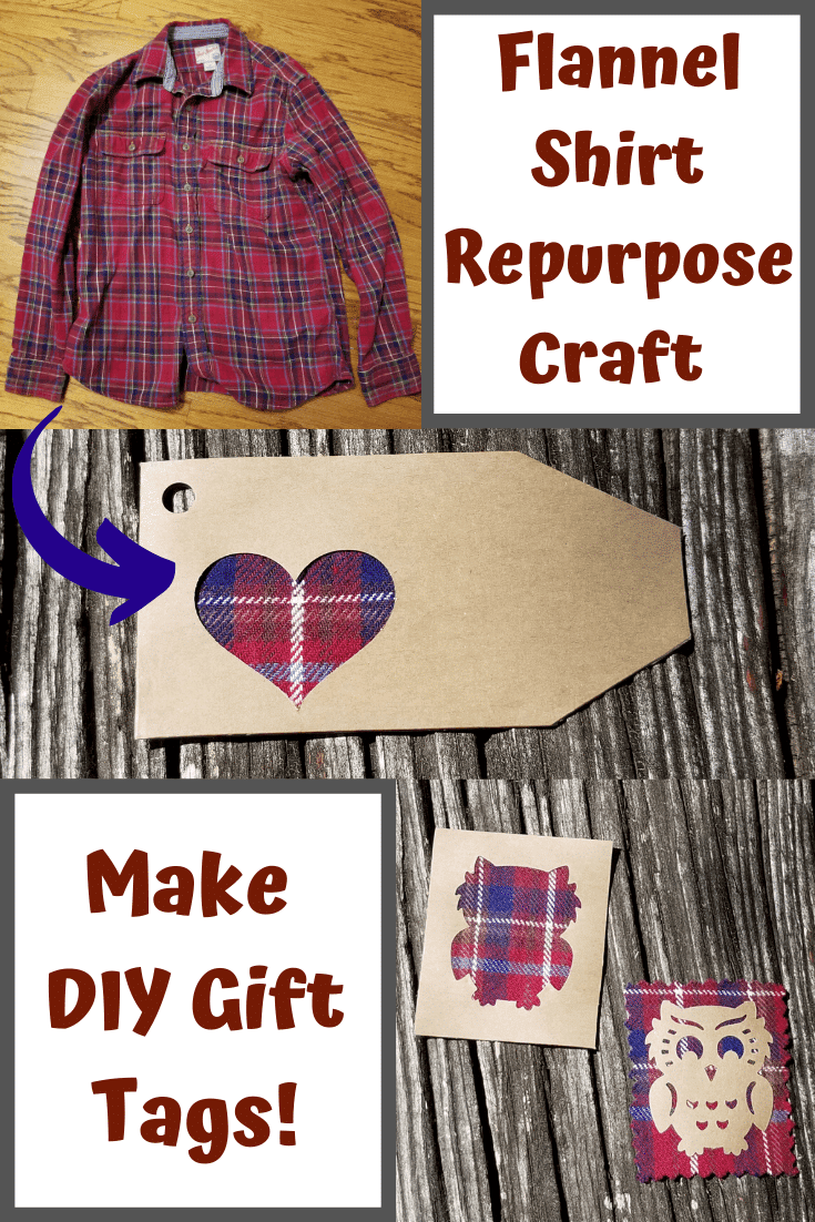Flannel Shirt Repurpose to DIY Gift Tags