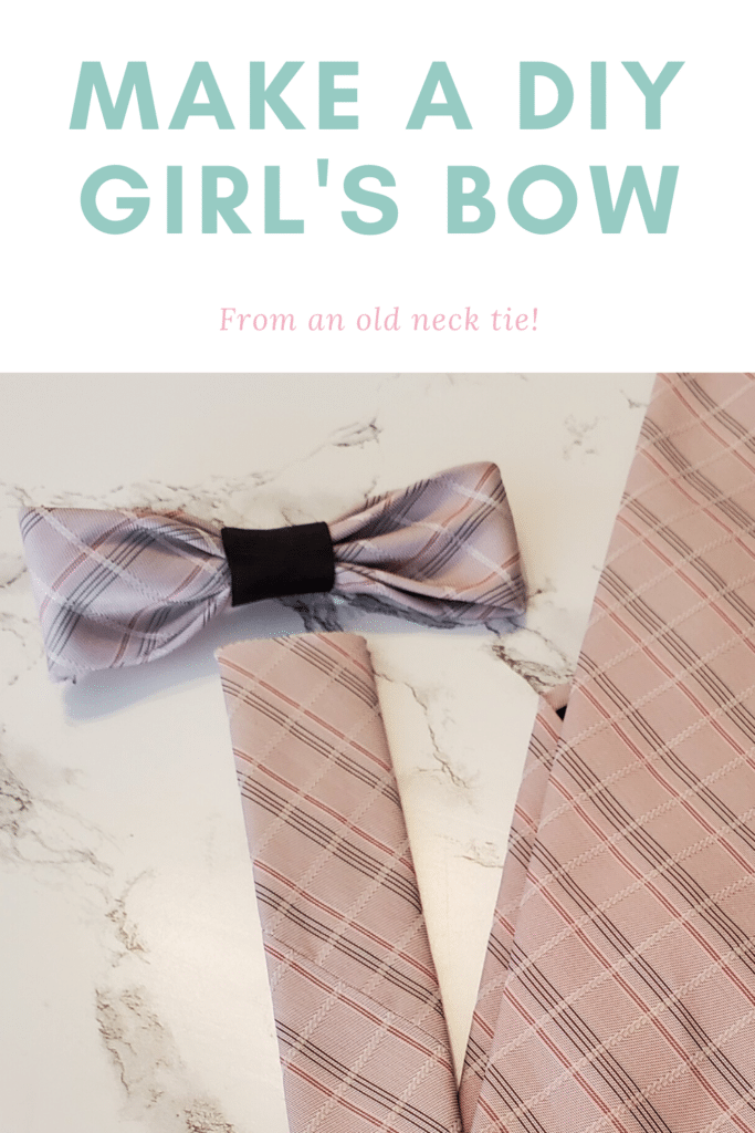 Old Neck Tie Repurpose to Hair Bow (2)