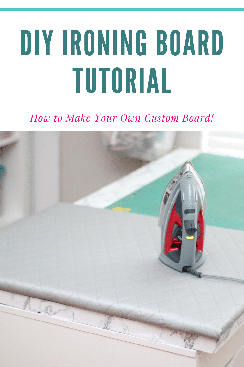 diy ironing board tutorial and instructions