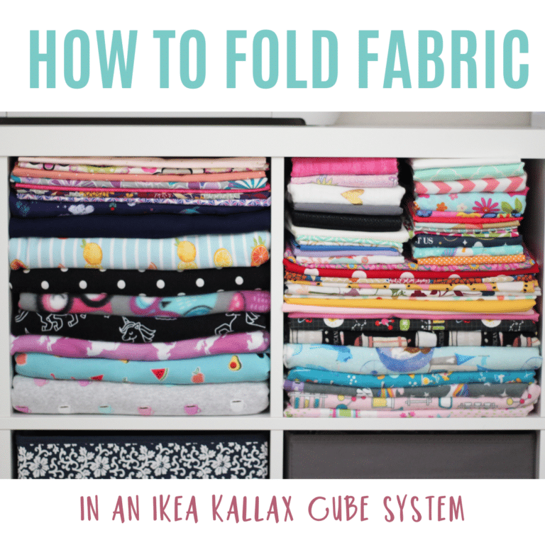 How to Organize Fabric In An IKEA KALLAX Shelving System